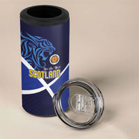 Scotland National Football 4 in 1 Can Cooler Tumbler Lions with Flag Sporty Tartan Style