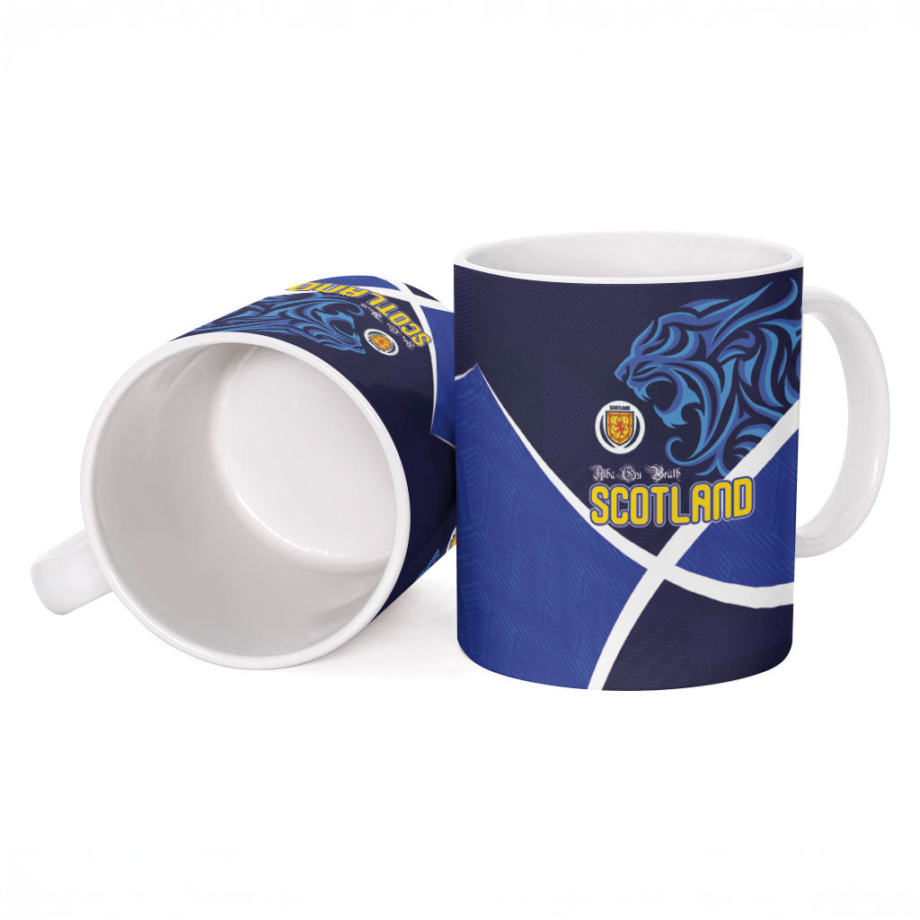 Scotland National Football Ceramic Mug Lions with Flag Sporty Tartan Style