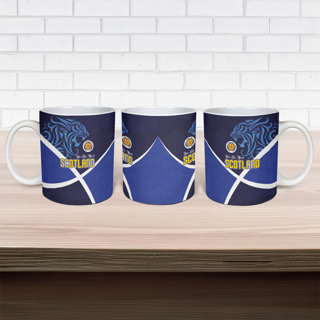 Scotland National Football Ceramic Mug Lions with Flag Sporty Tartan Style