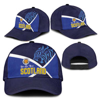 Scotland National Football Classic Cap Lions with Flag Sporty Tartan Style