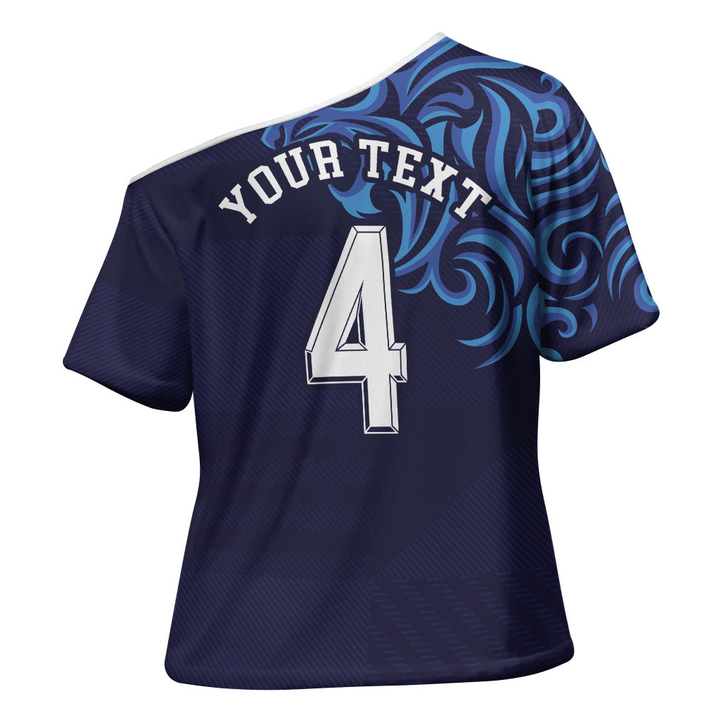 Custom Scotland National Football Cross Shoulder Shirt Lions with Flag Sporty Tartan Style
