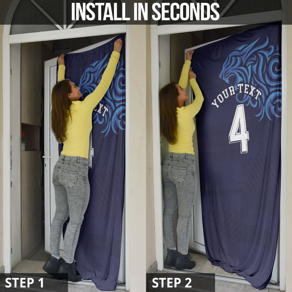 Custom Scotland National Football Door Cover Lions with Flag Sporty Tartan Style