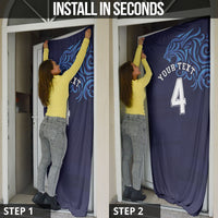 Custom Scotland National Football Door Cover Lions with Flag Sporty Tartan Style