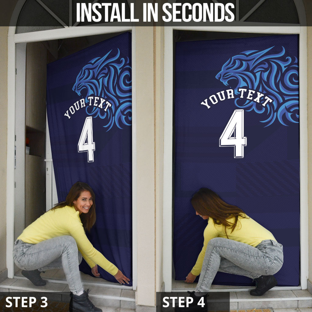 Custom Scotland National Football Door Cover Lions with Flag Sporty Tartan Style