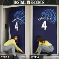 Custom Scotland National Football Door Cover Lions with Flag Sporty Tartan Style