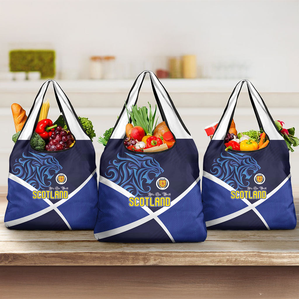 Scotland National Football Grocery Bag Lions with Flag Sporty Tartan Style