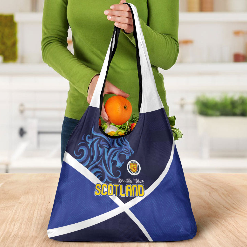 Scotland National Football Grocery Bag Lions with Flag Sporty Tartan Style