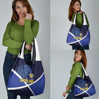 Scotland National Football Grocery Bag Lions with Flag Sporty Tartan Style