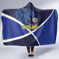 Scotland National Football Hooded Blanket Lions with Flag Sporty Tartan Style