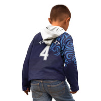 Custom Scotland National Football Kid Hoodie Lions with Flag Sporty Tartan Style