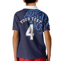 Custom Scotland National Football Kid Polo Shirt Lions with Flag Sporty Tartan Style