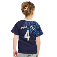 Custom Scotland National Football Kid T Shirt Lions with Flag Sporty Tartan Style