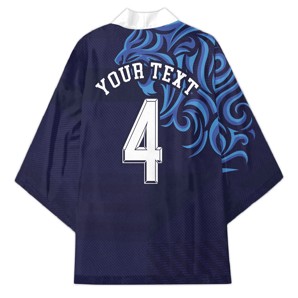 Custom Scotland National Football Kimono Lions with Flag Sporty Tartan Style