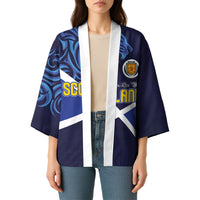Custom Scotland National Football Kimono Lions with Flag Sporty Tartan Style
