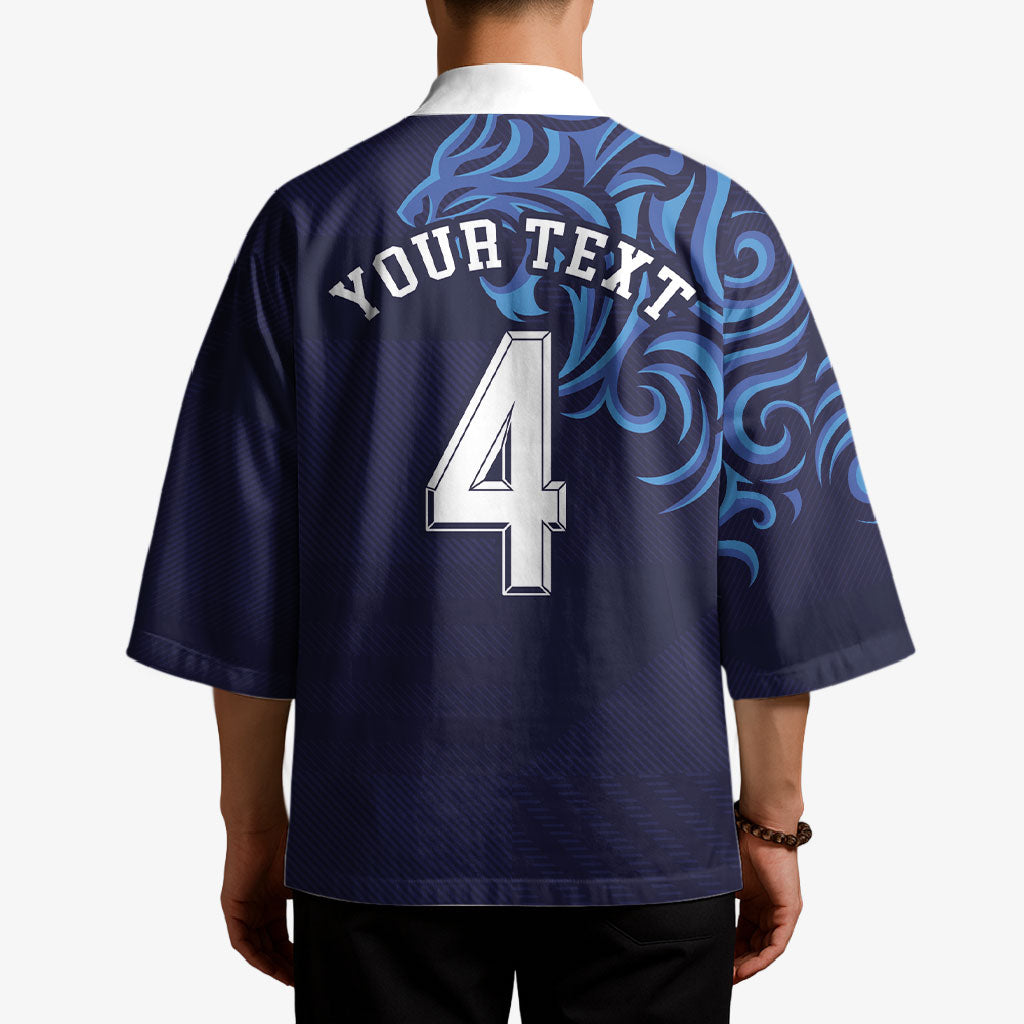 Custom Scotland National Football Kimono Lions with Flag Sporty Tartan Style