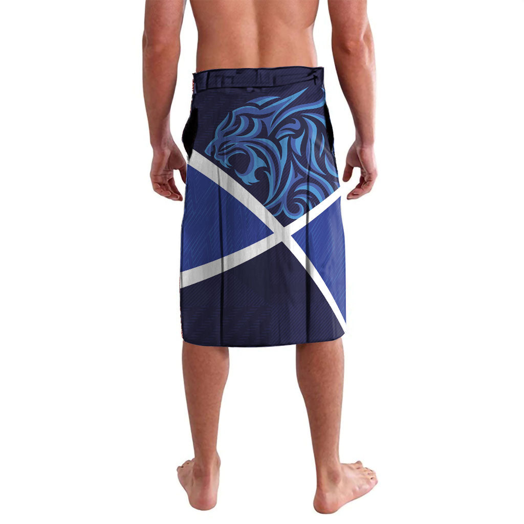 Custom Scotland National Football Lavalava Lions with Flag Sporty Tartan Style