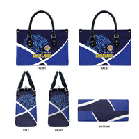 Scotland National Football Leather Bag Lions with Flag Sporty Tartan Style