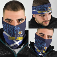 Scotland National Football Neck Gaiter Lions with Flag Sporty Tartan Style