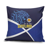 Scotland National Football Pillow Cover Lions with Flag Sporty Tartan Style