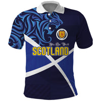 Custom Scotland National Football Polo Shirt Lions with Flag Sporty Tartan Style