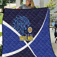 Scotland National Football Quilt Lions with Flag Sporty Tartan Style