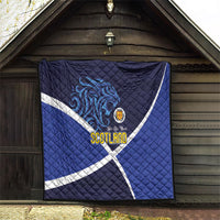 Scotland National Football Quilt Lions with Flag Sporty Tartan Style