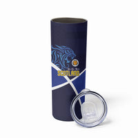 Scotland National Football Skinny Tumbler Lions with Flag Sporty Tartan Style