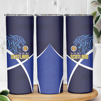 Scotland National Football Skinny Tumbler Lions with Flag Sporty Tartan Style