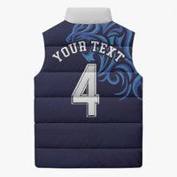 Custom Scotland National Football Sleeveless Puffer Jacket Lions with Flag Sporty Tartan Style