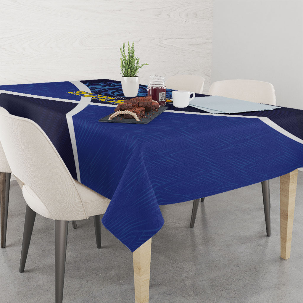 Scotland National Football Tablecloth Lions with Flag Sporty Tartan Style