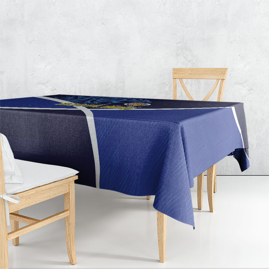 Scotland National Football Tablecloth Lions with Flag Sporty Tartan Style