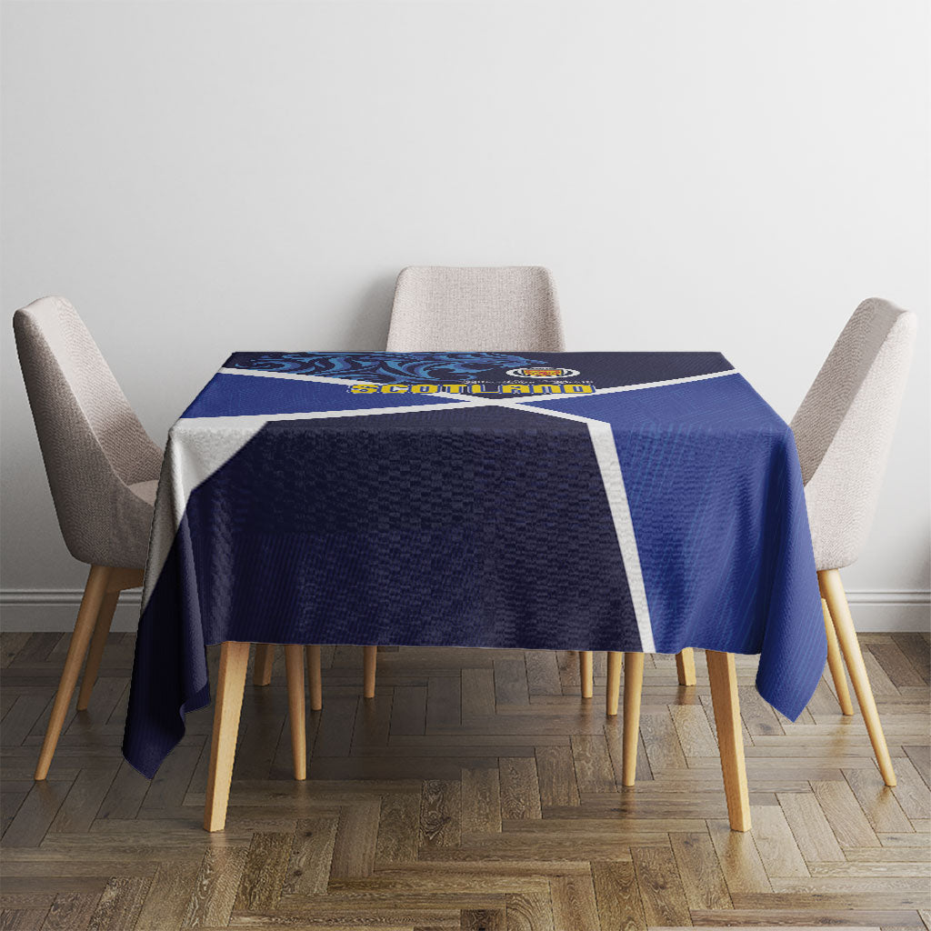 Scotland National Football Tablecloth Lions with Flag Sporty Tartan Style