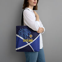 Scotland National Football Tote Bag Lions with Flag Sporty Tartan Style