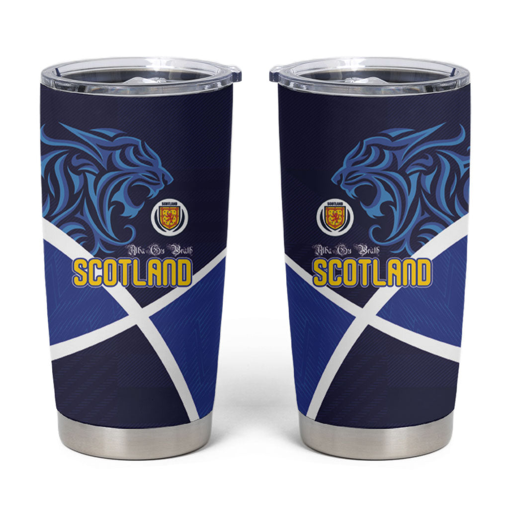 Scotland National Football Tumbler Cup Lions with Flag Sporty Tartan Style