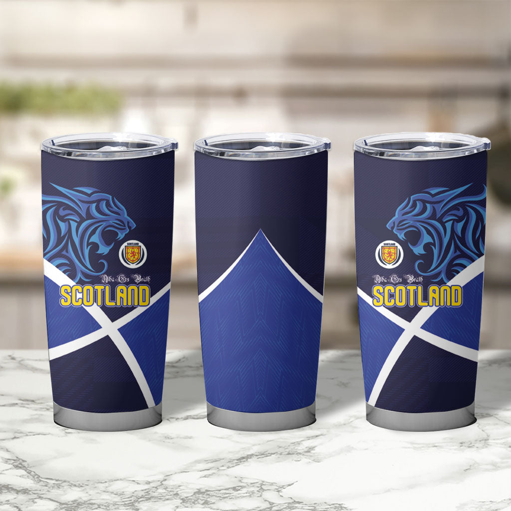 Scotland National Football Tumbler Cup Lions with Flag Sporty Tartan Style