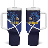 Scotland National Football Tumbler With Handle Lions with Flag Sporty Tartan Style