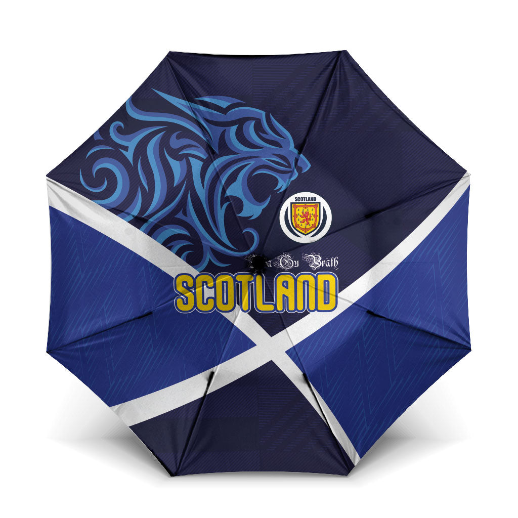Scotland National Football Umbrella Lions with Flag Sporty Tartan Style