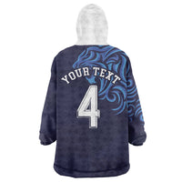 Custom Scotland National Football Wearable Blanket Hoodie Lions with Flag Sporty Tartan Style