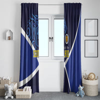 Scotland National Football Window Curtain Lions with Flag Sporty Tartan Style
