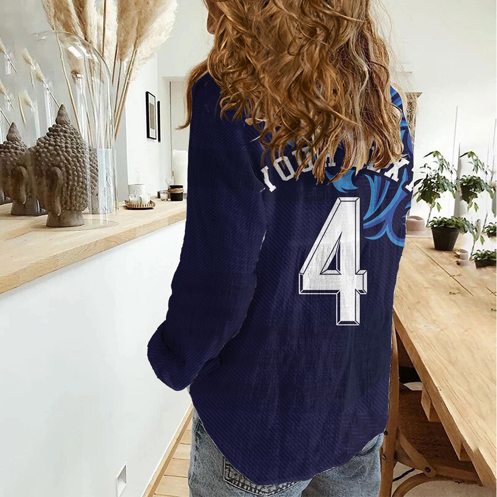 Custom Scotland National Football Women Casual Shirt Lions with Flag Sporty Tartan Style