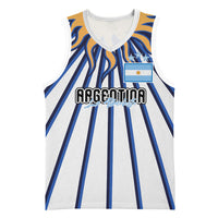 Personalized Argentina National Football Basketball Jersey Sun Of May Retro Starburst Graphic Art