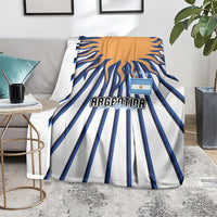 Argentina National Football Blanket Sun Of May Retro Starburst Graphic Art