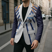 Personalized Argentina National Football Blazer Sun Of May Retro Starburst Graphic Art