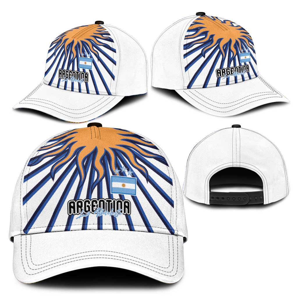 Argentina National Football Classic Cap Sun Of May Retro Starburst Graphic Art