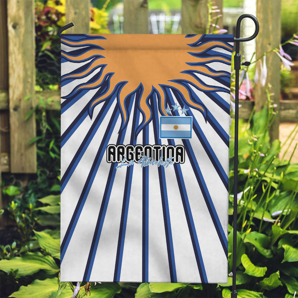 Argentina National Football Garden Flag Sun Of May Retro Starburst Graphic Art