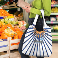 Argentina National Football Grocery Bag Sun Of May Retro Starburst Graphic Art