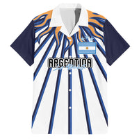 Personalized Argentina National Football Hawaiian Shirt Sun Of May Retro Starburst Graphic Art