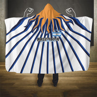 Argentina National Football Hooded Blanket Sun Of May Retro Starburst Graphic Art