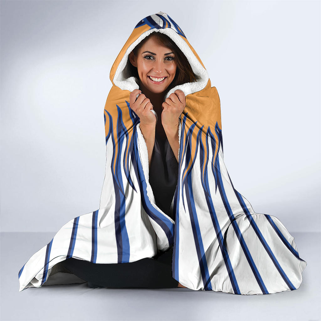 Argentina National Football Hooded Blanket Sun Of May Retro Starburst Graphic Art