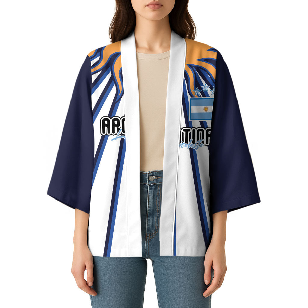 Personalized Argentina National Football Kimono Sun Of May Retro Starburst Graphic Art